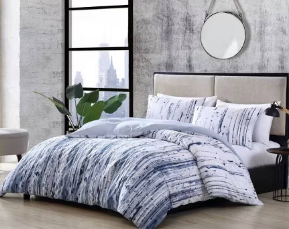 City Scene King Sokal Comforter & Sham Set Indigo Blue